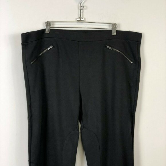 NWT Gap Womens Flint Grey Elastic Waist Pull On Zipper Pocket Pants Size XXL - Picture 2 of 6